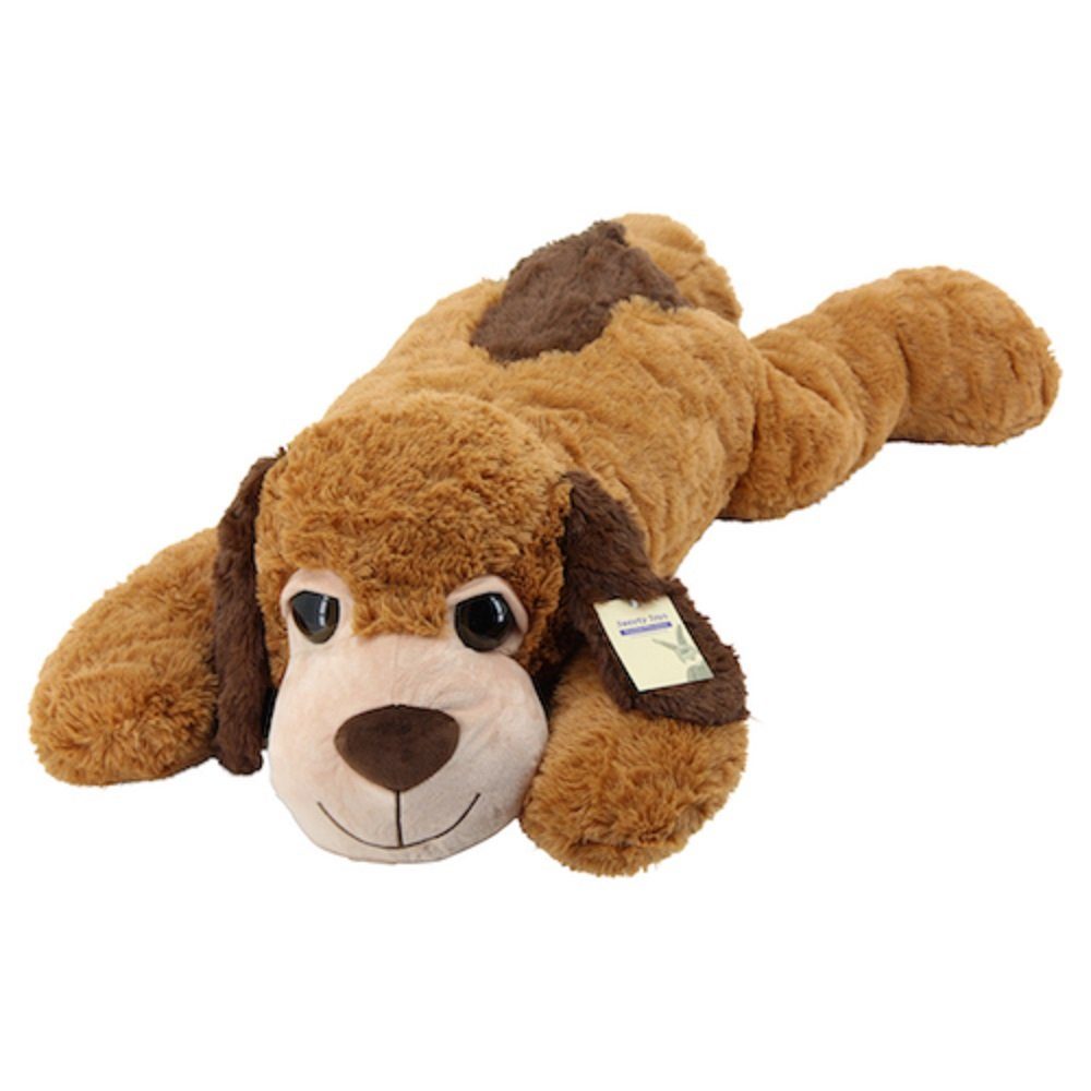 Sweety-Toys Kuscheltier Sweety Toys 10196 Hund BENJI Plüschhund Kuschelhund liegend XXL Kuscheltier Riesen Teddy BRAUN 100 cm