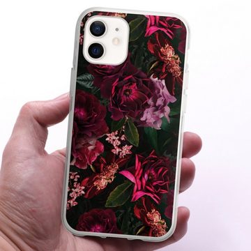 DeinDesign Handyhülle Rose Blumen Blume Dark Red and Pink Flowers, Apple iPhone 12 mini Silikon Hülle Bumper Case Handy Schutzhülle