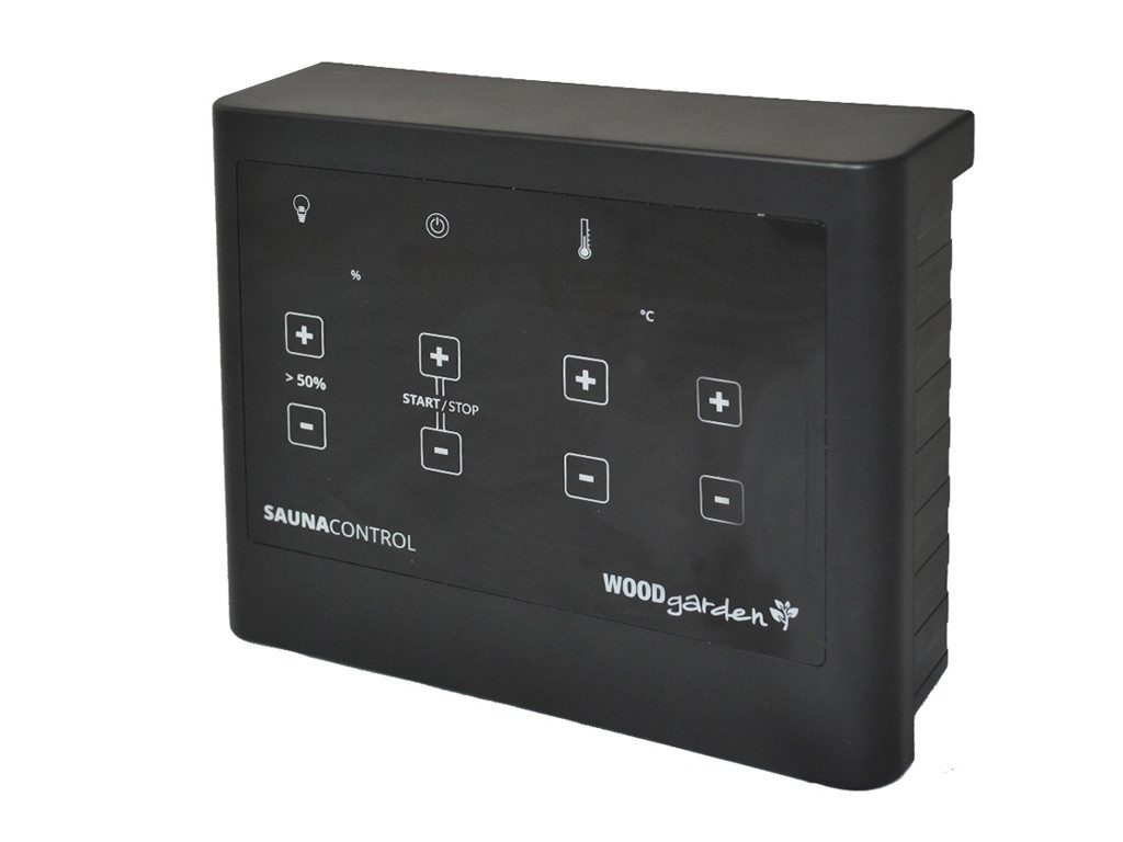 Swedheat Sauna KARIBU Innensauna Nuri 68 mm fuer 2-4 Personen, (Sparset, inkl. usive 9 kW Saunaofen und Steuergerät Bio)