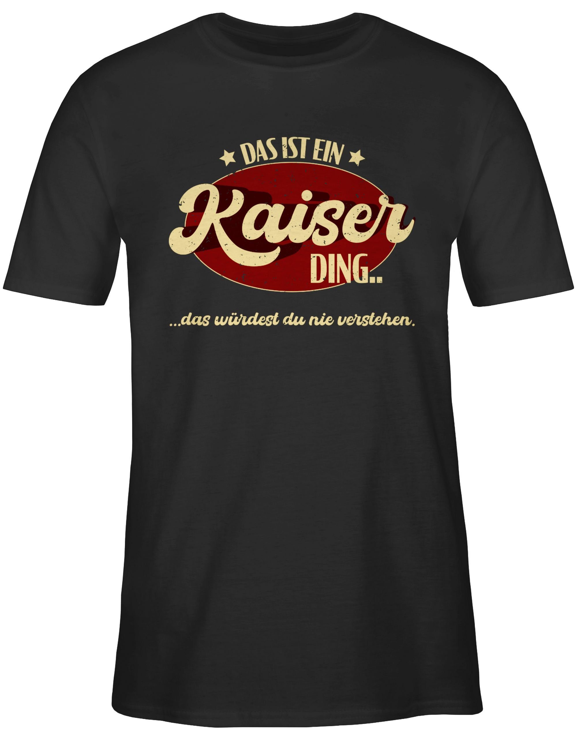 02 Ding Party - ein Shirtracer Outfit ist T-Shirt Schwarz Das Schlager Kaiser Kaiserding