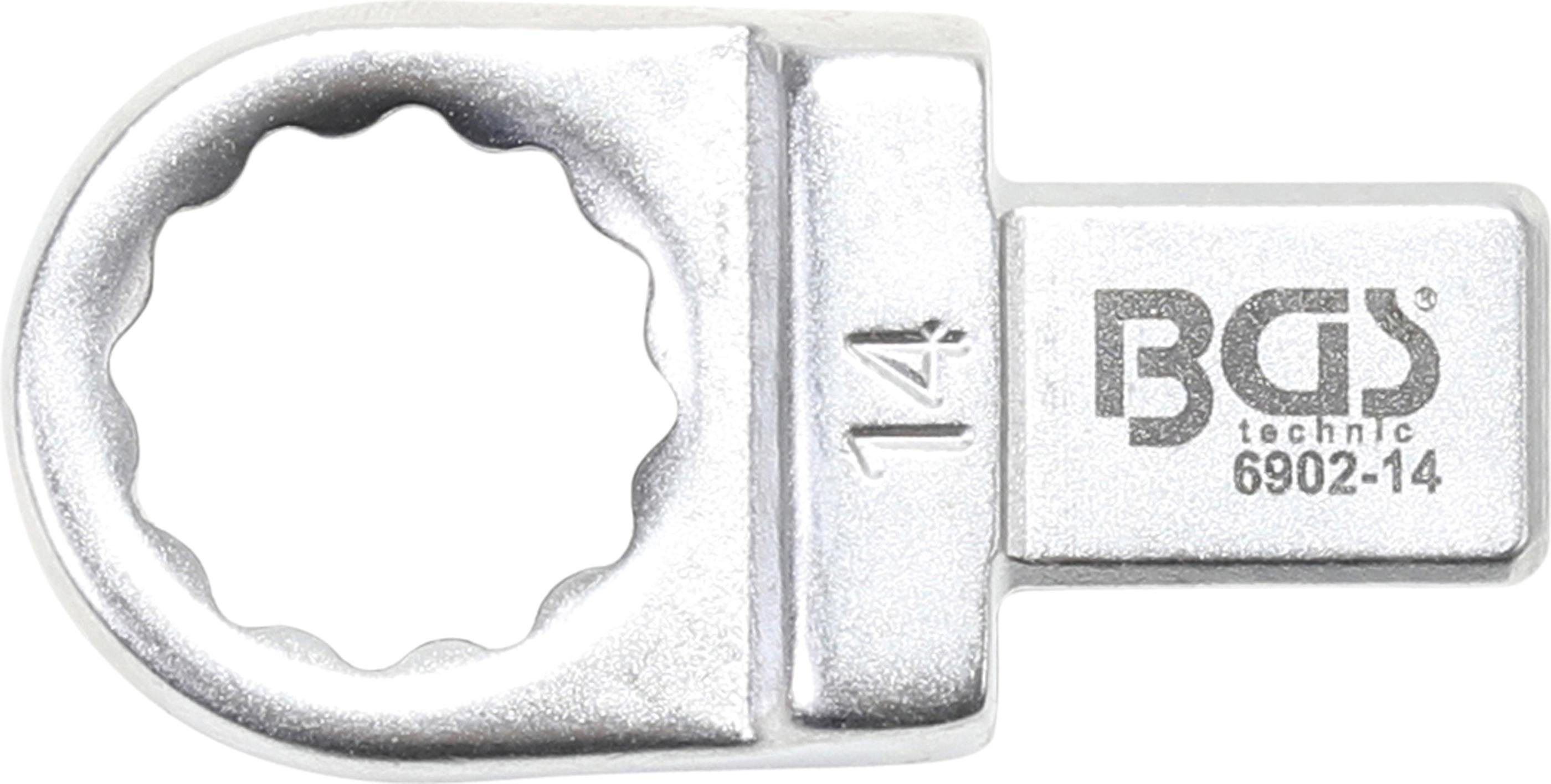 BGS technic Ausstechform Einsteck-Ringschlüssel, 14 mm, Aufnahme 9 x 12 mm