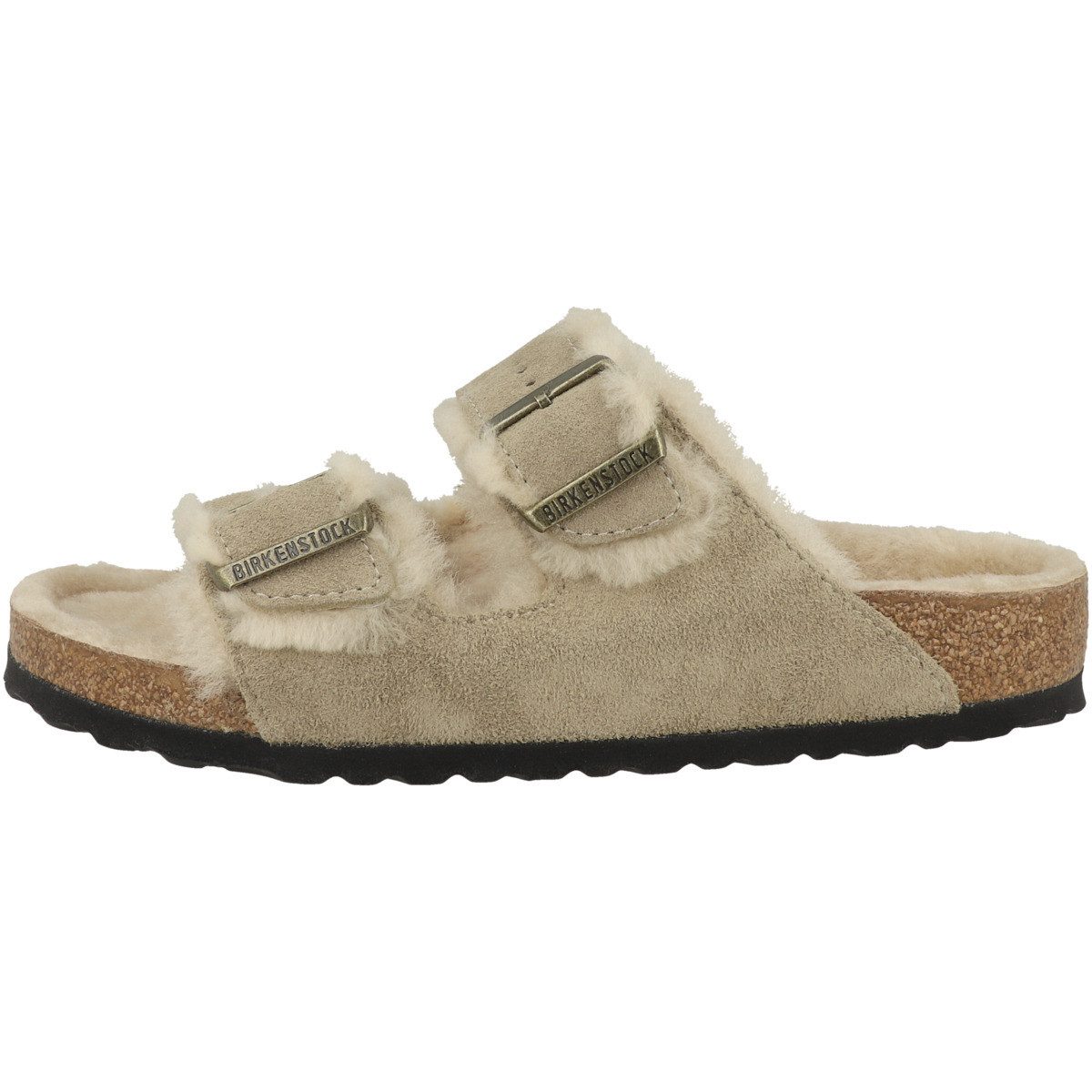 Birkenstock Arizona Veloursleder Lammfell normal Sandale Sandaletten, Sommerschuhe, Badeschuhe, Riemchen, Schlappen
