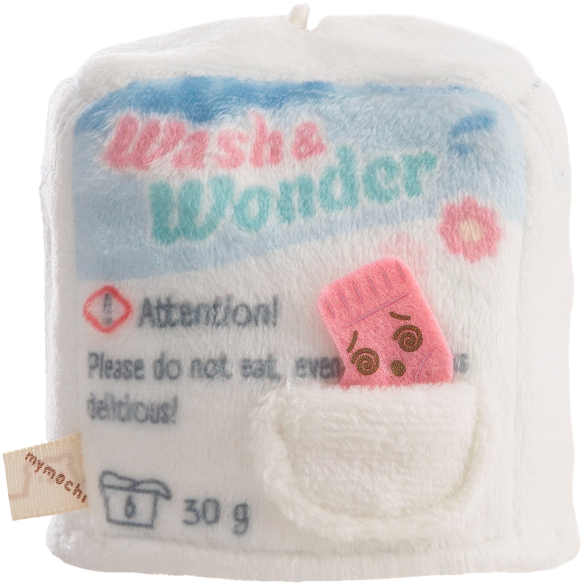 Nici Kuscheltier mymochi, Set Hund Washy 8cm mit Socke & Waschmittelbox Kostüm (Set), in Geschenkbox