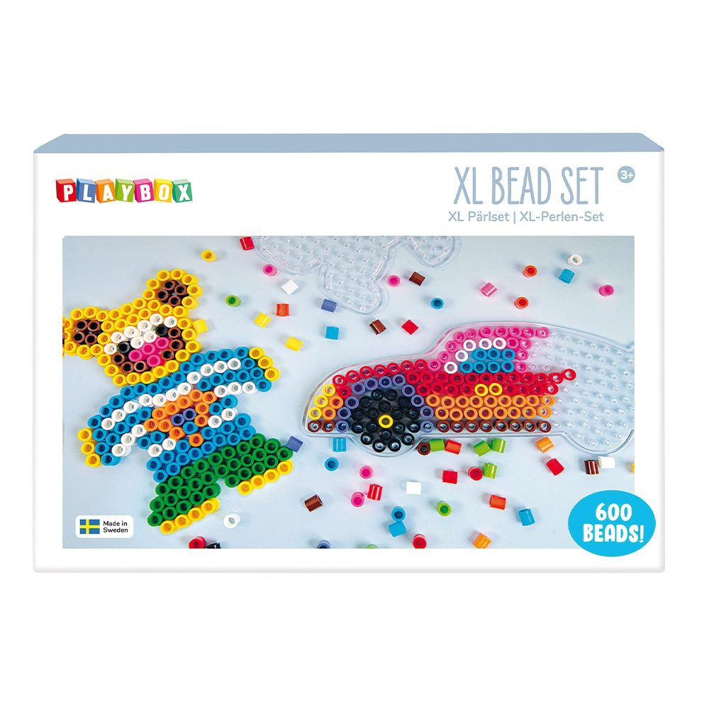 Playbox Bügelperlen Playbox Bügelperlenset XL-Perlen Auto &Teddy