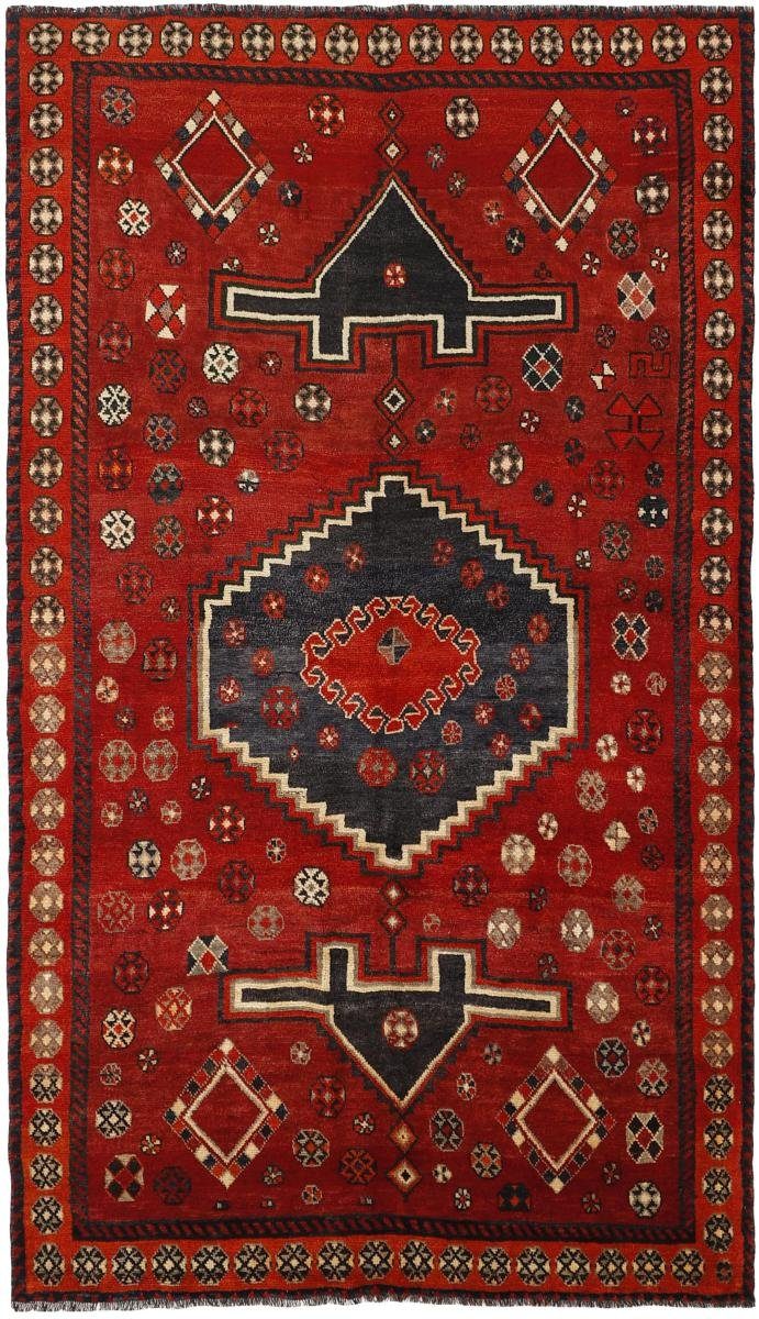 Orientteppich Shiraz 156x271 Handgeknüpfter Orientteppich / Perserteppich, Nain Trading, rechteckig, Höhe: 10 mm