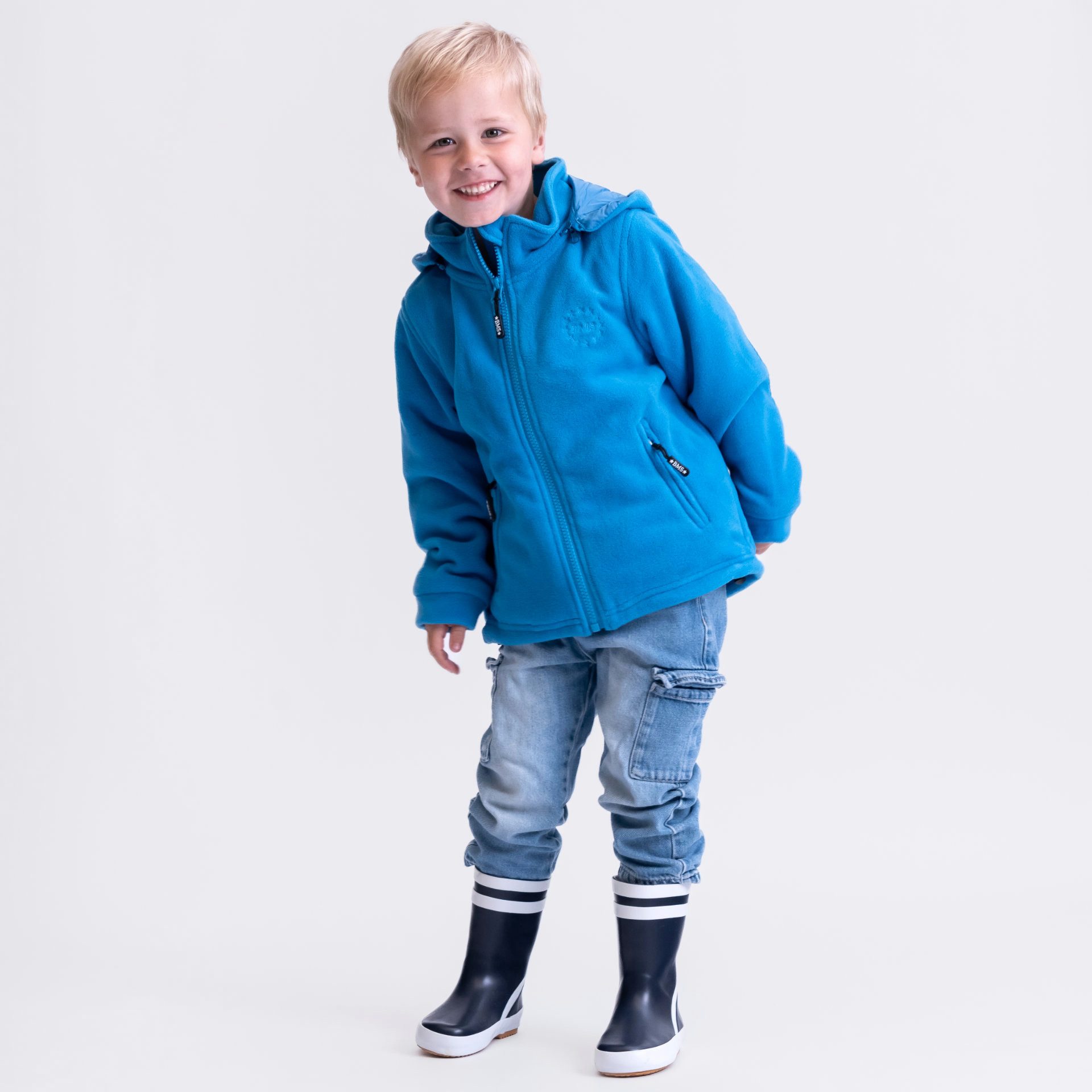 Kapuzenfleecejacke BMS Fleecejacke für Kinder