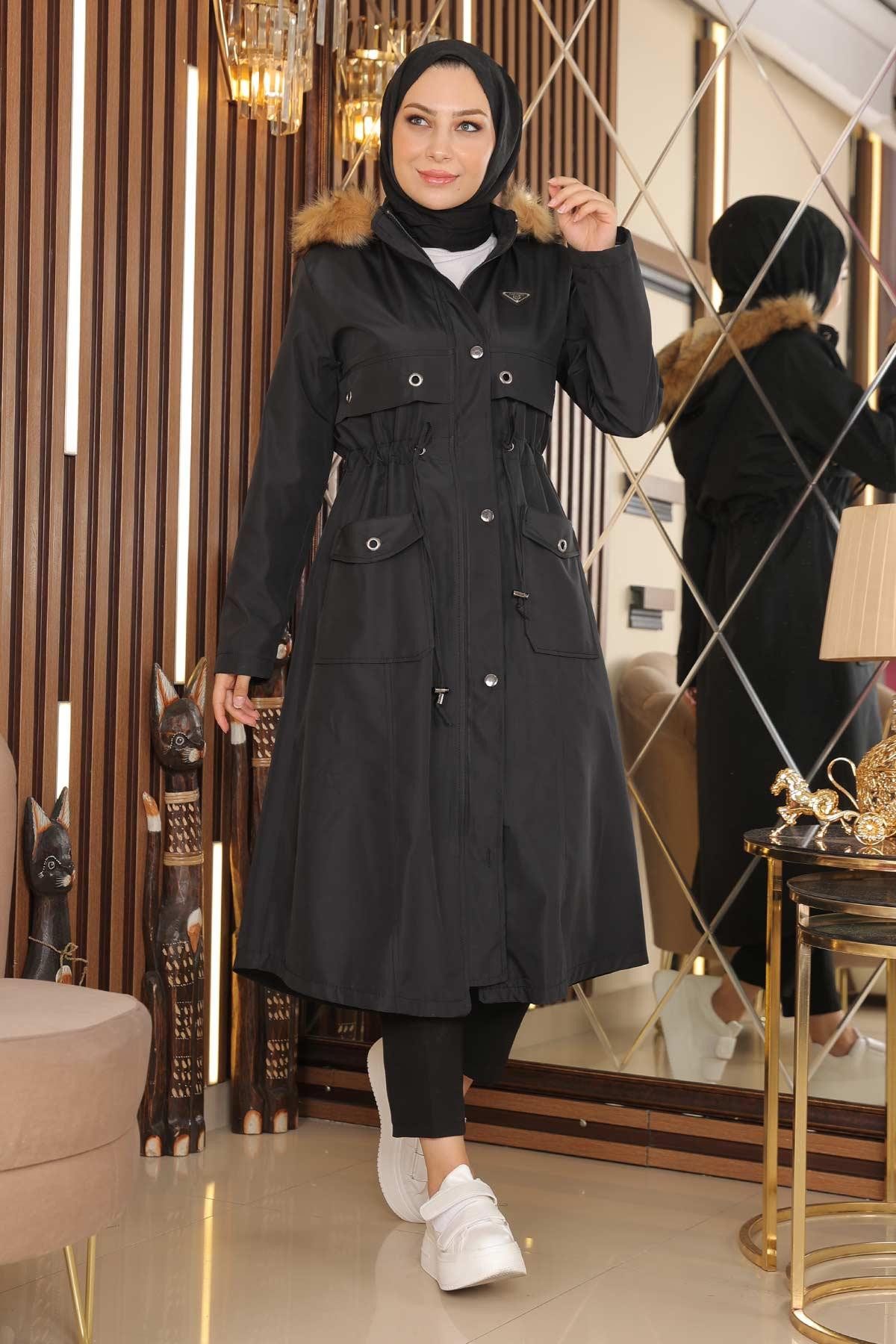 MODAMİHRAM Winterjacke Vogelperspektive Detaillierte Gepanzerte Jacke