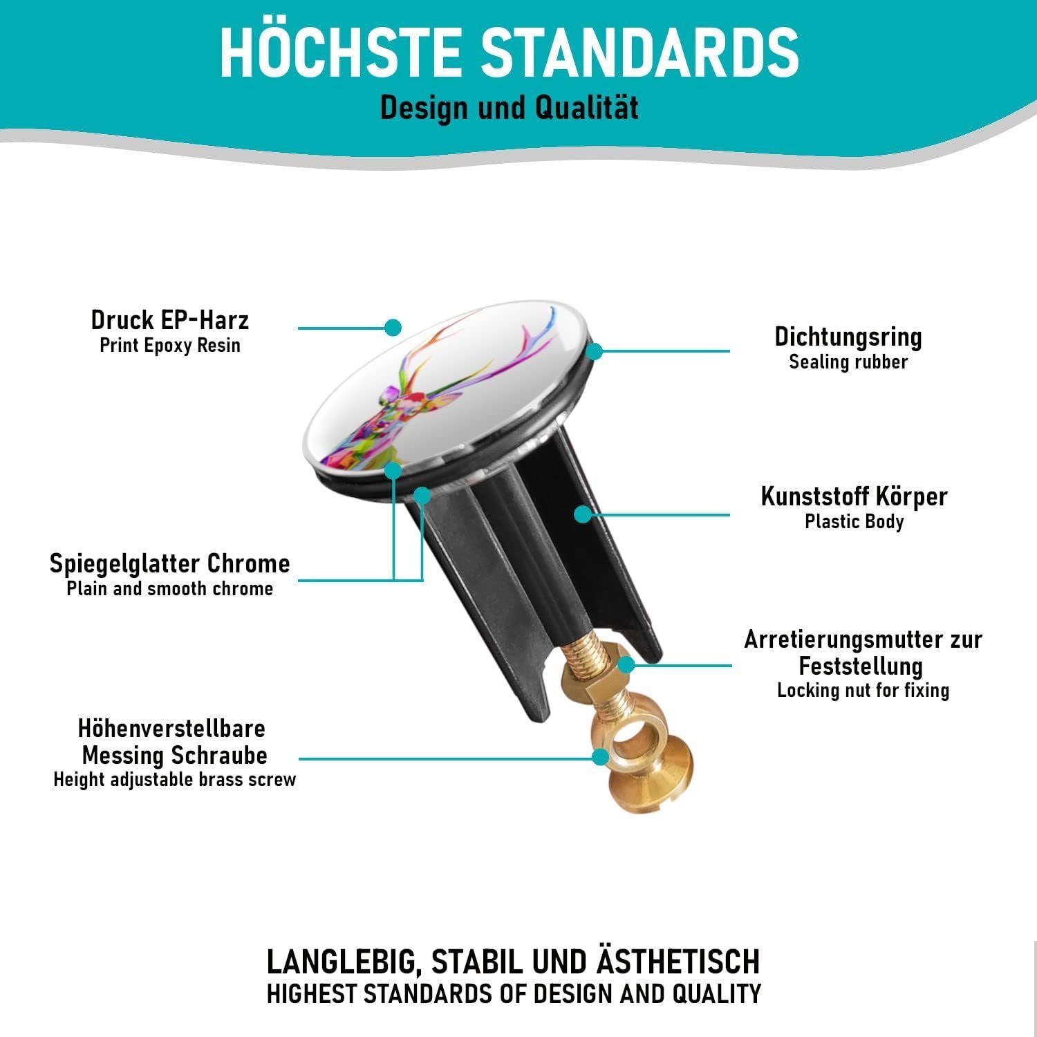 Arteneur Waschbeckenstöpsel, ⌀ 4 cm, 100% günstig online kaufen