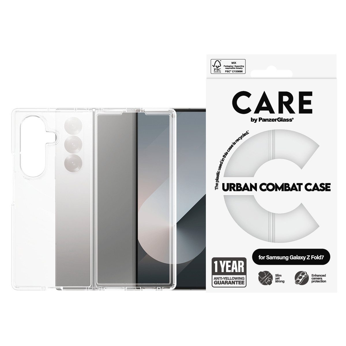 CARE by PanzerGlass Handyhülle Urban Combat Case für Samsung Galaxy Z Fold7, Backcover, Schutzhülle, Handyschutzhülle, Case, Schutzcase, stoßfest