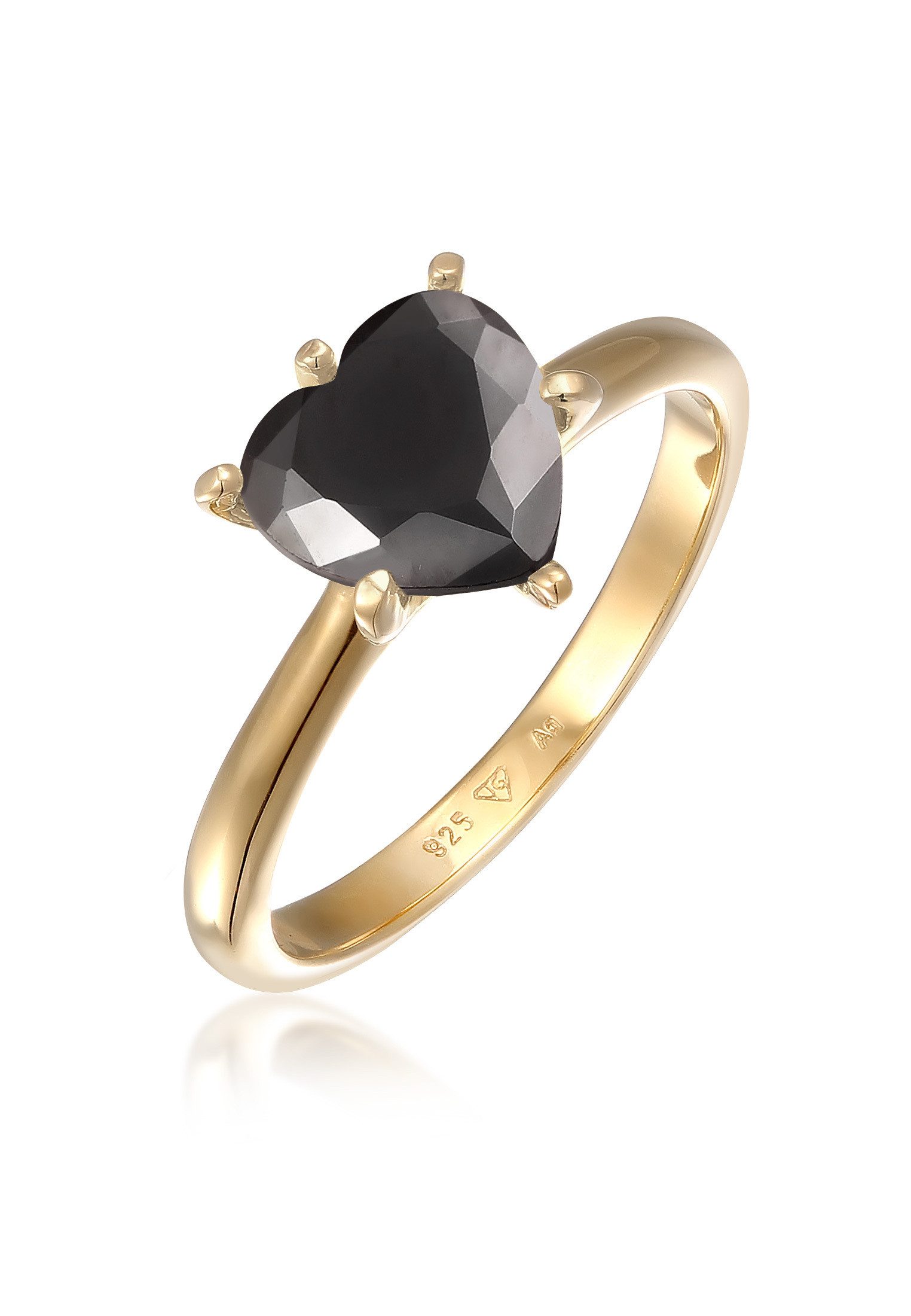 Elli Fingerring Herz Zirkonia Verlobungsring Solitär 925 Silber günstig online kaufen