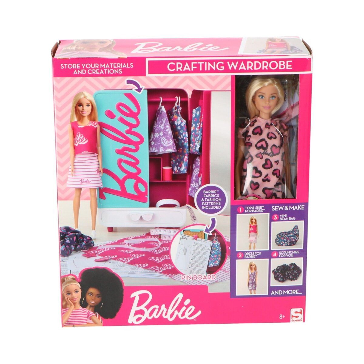 Barbie Kreativset Barbie Kleiderschrank mit Barbie-Puppe Modewelt für Kinde günstig online kaufen