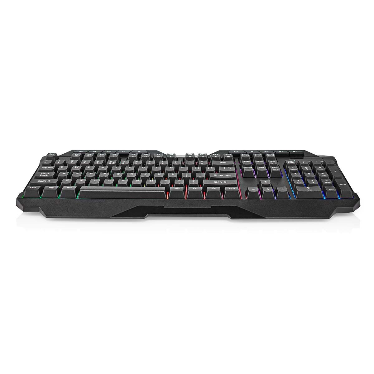 Nedis GKBD110BKUS Gaming-Tastatur (USB Type-A, LED-Beleuchtung, Multimedia-Tasten für Gaming-Nächte)