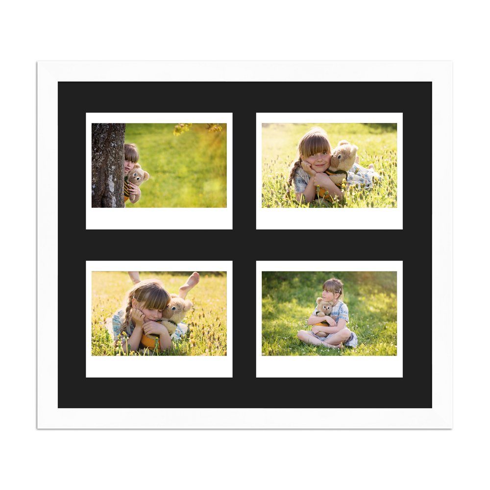 WANDStyle Bilderrahmen H950, für 4 Bilder, Modern im Instax Wide Format, Weiß