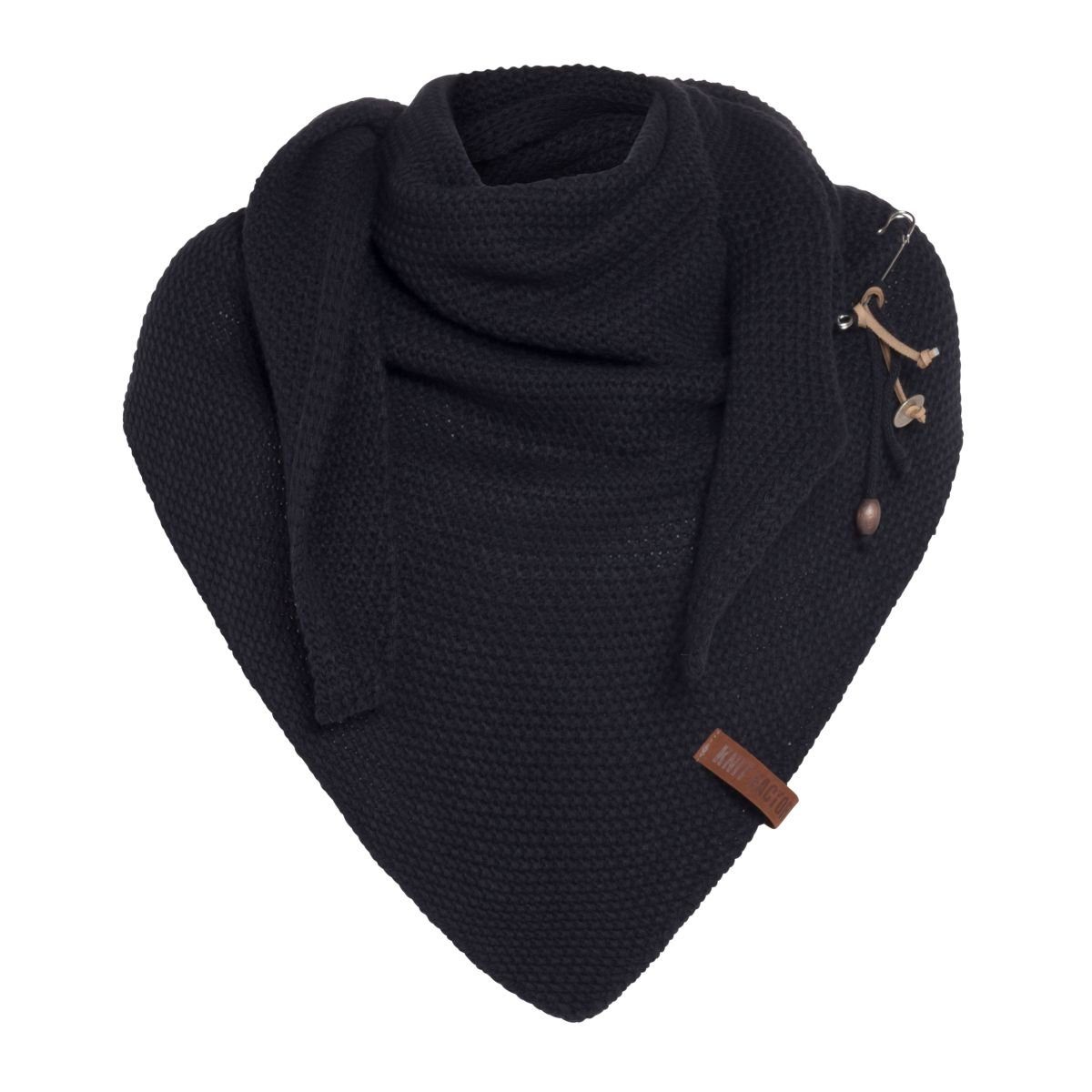 Knit Factory Schal Coco Dreiecksschals 190x85 cm Glatt Dunkelblau, (1-St), günstig online kaufen