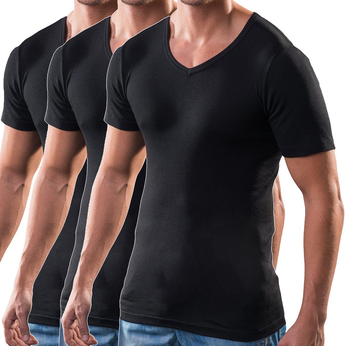 HERMKO Unterziehshirt 4880 3er Pack Herren günstig online kaufen