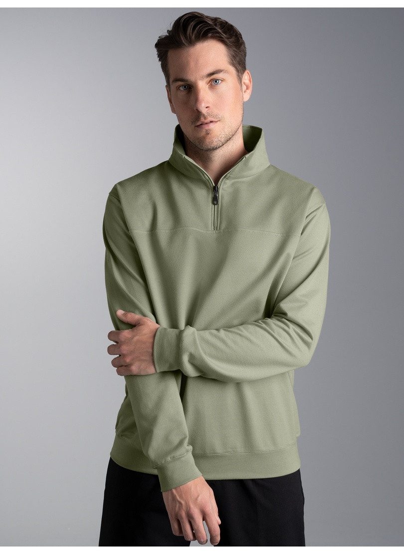 Trigema Sweatshirt TRIGEMA Sweatshirt mit Reißverschluss