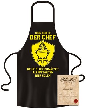 Soreso® Grillschürze Hier Grillt der Chef, (2-tlg), Made in Deutschland!