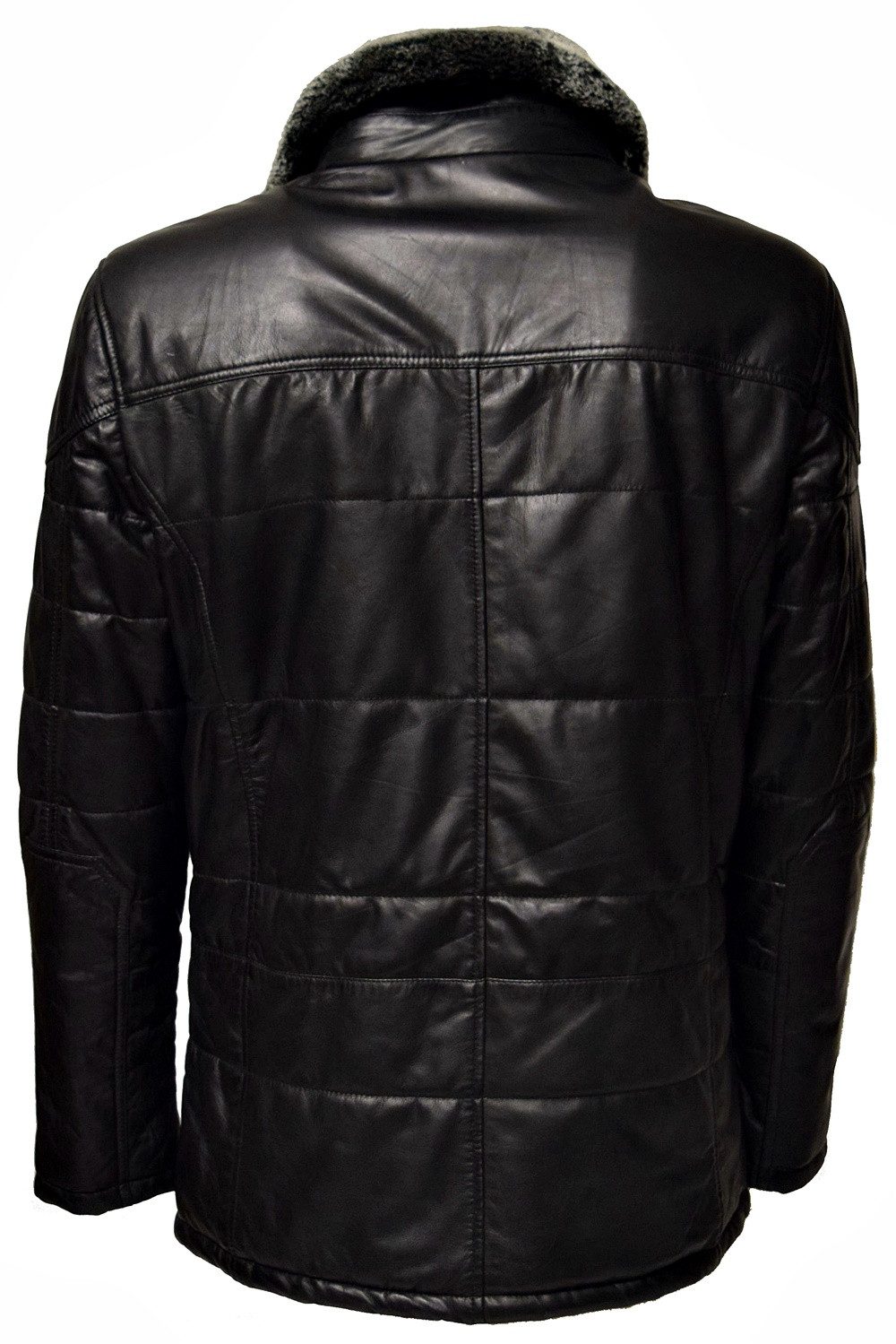 Zimmert Leather Lederjacke Side Weiches Leder, Grau, Schwarz Braun Cognac, Winterjacke