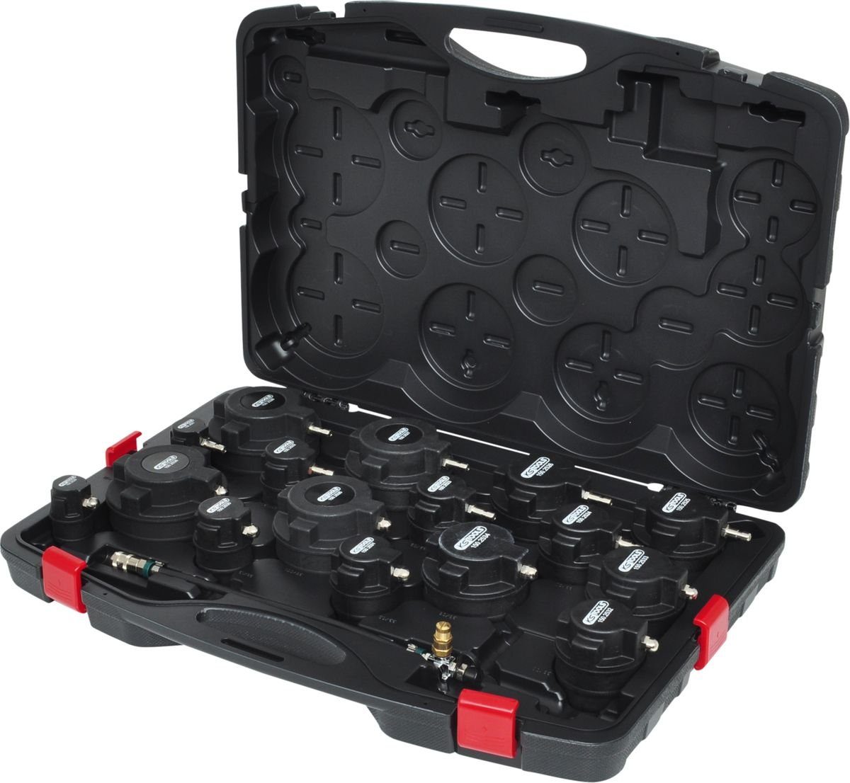 KS Tools Gabel- und Ringschlüssel Turbolader-Ladeluft-System-Prüfkoffer-Satz, 17-tlg (150.2520)