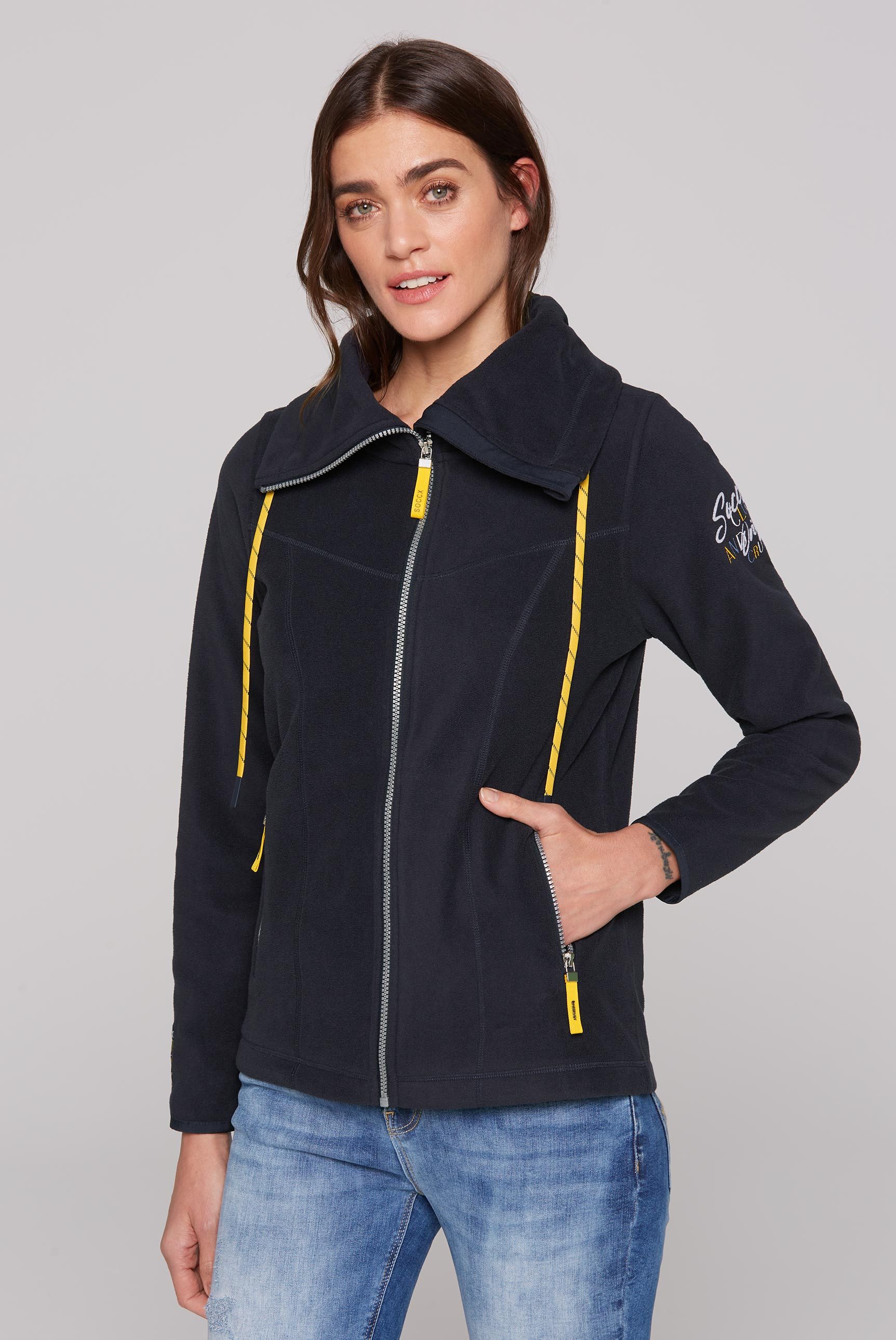 SOCCX Sweatjacke SOCCX Fleecejacke mit hohem günstig online kaufen