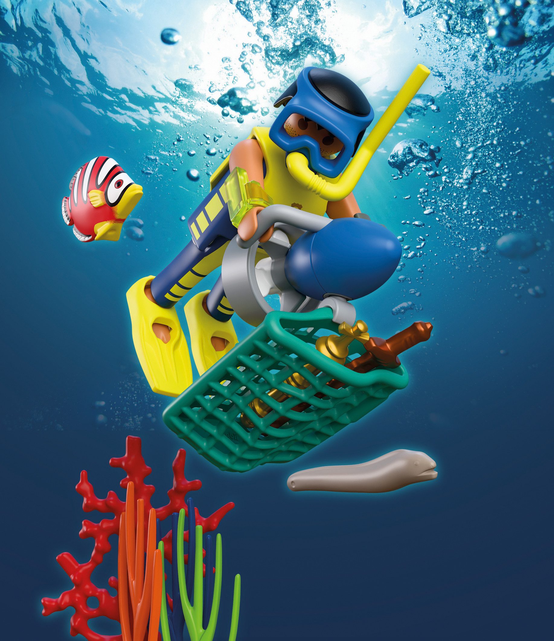 Playmobil® Polizeitaucher mit Schatz (72078), City Action Konstruktions-Spi günstig online kaufen