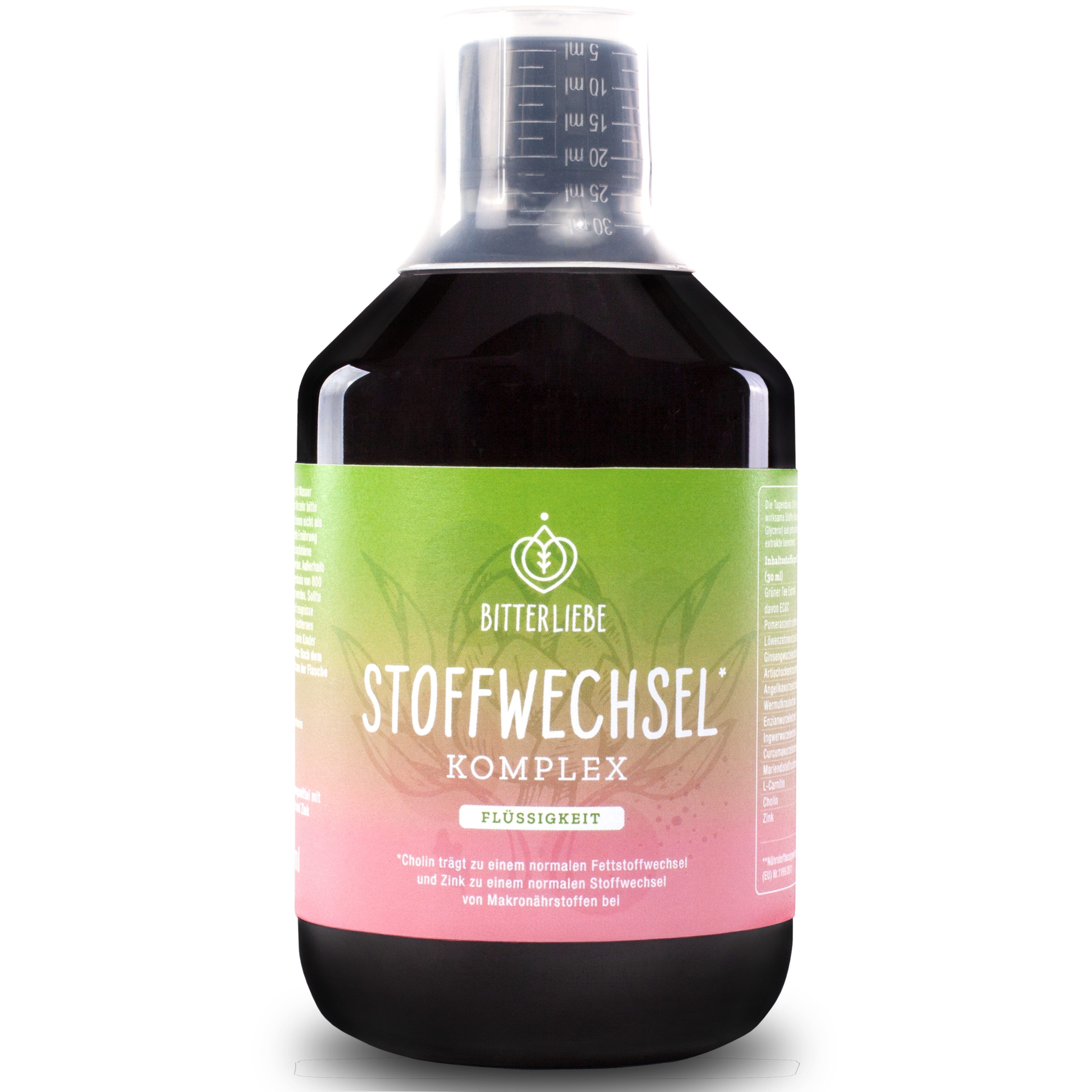 BitterLIebe - Stoffwechsel Shot - Stoffwechselkur als Drink mit Cholin & Zink - Tropfen