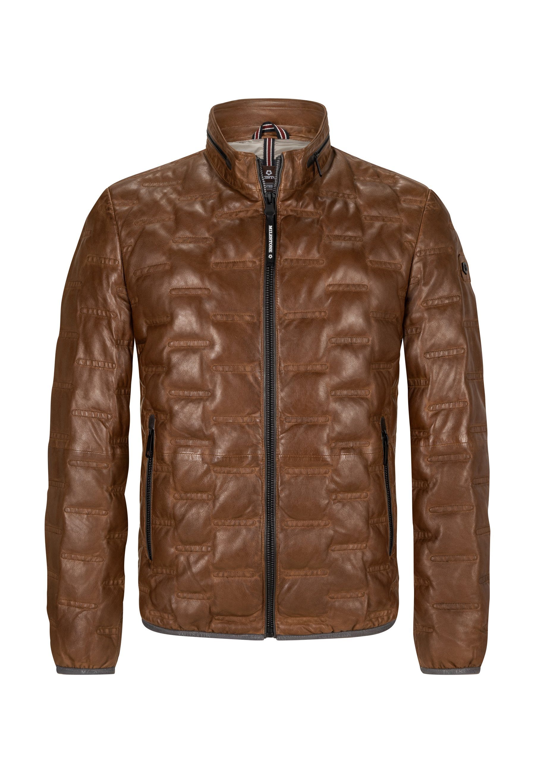 Milestone Lederjacke MSAversa Herren Bikerjacke Jacke günstig online kaufen