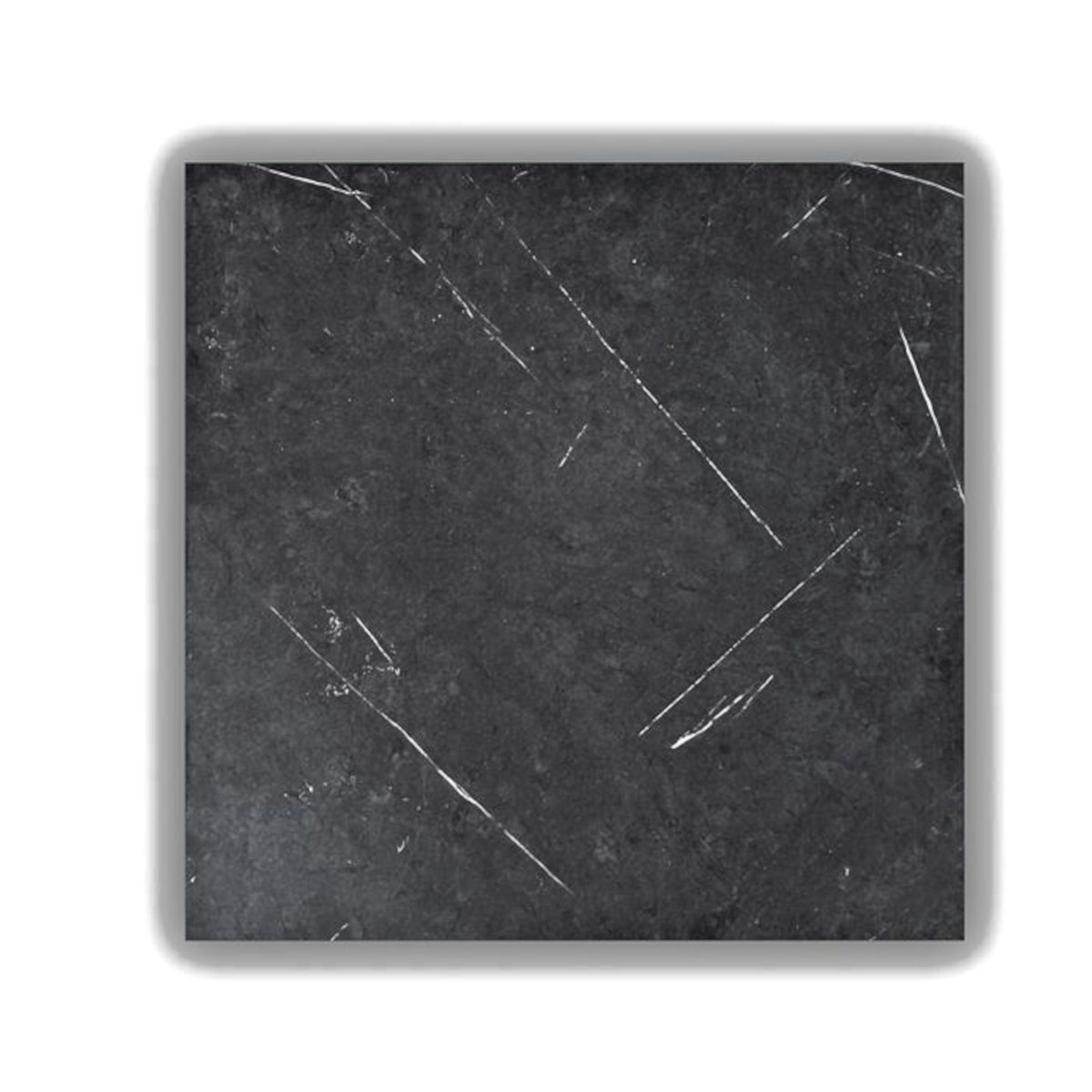 HOOZ Couchtisch Couchtisch 65x65cm | schwarz Höhe 50 cm schwarz Marmorschwarz mit Marmoropt. Tisch), Ablage (1 
