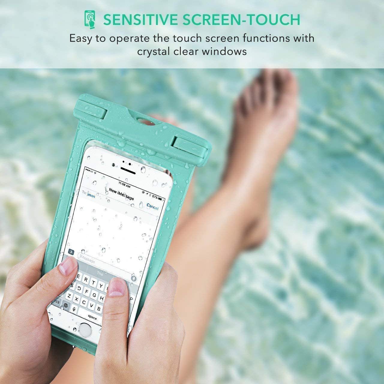 MORRENT Handyhülle Wasserdichte Handyhülle, 7 Zoll, für iPhone und Samsung 17,8 cm (7 Zoll), wasserdicht