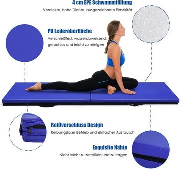 KOMFOTTEU Weichbodenmatte Yogamatte, klappbar, 180x60x4cm