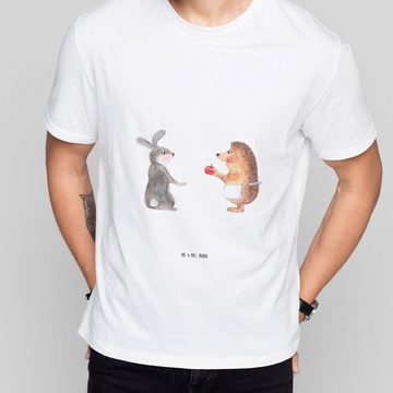 Mr. & Mrs. Panda T-Shirt Liebe ist nie ohne Schmerz - Weiß - Geschenk, Liebe Spruch, lustige S (1-tlg)