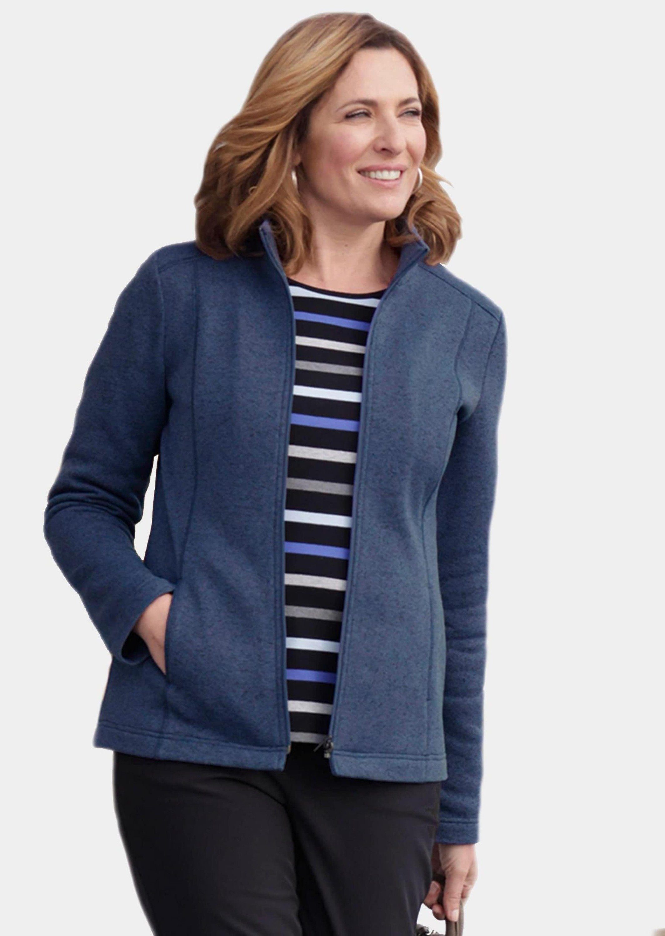 GOLDNER Fleecejacke Kuschelweiche Strickfleece-Jacke Kuschelweiche Innensei günstig online kaufen