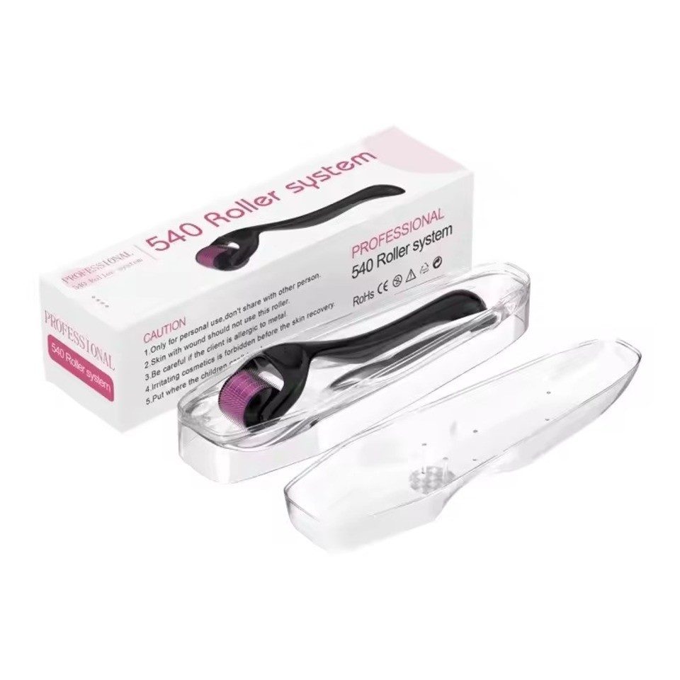 Montegoni Massagegerät Professioneller 540 Derma Roller – Hautpflege Massage Roller, 540 Mikronadeln aus Edelstahl, Ergonomischer, rutschfester Griff