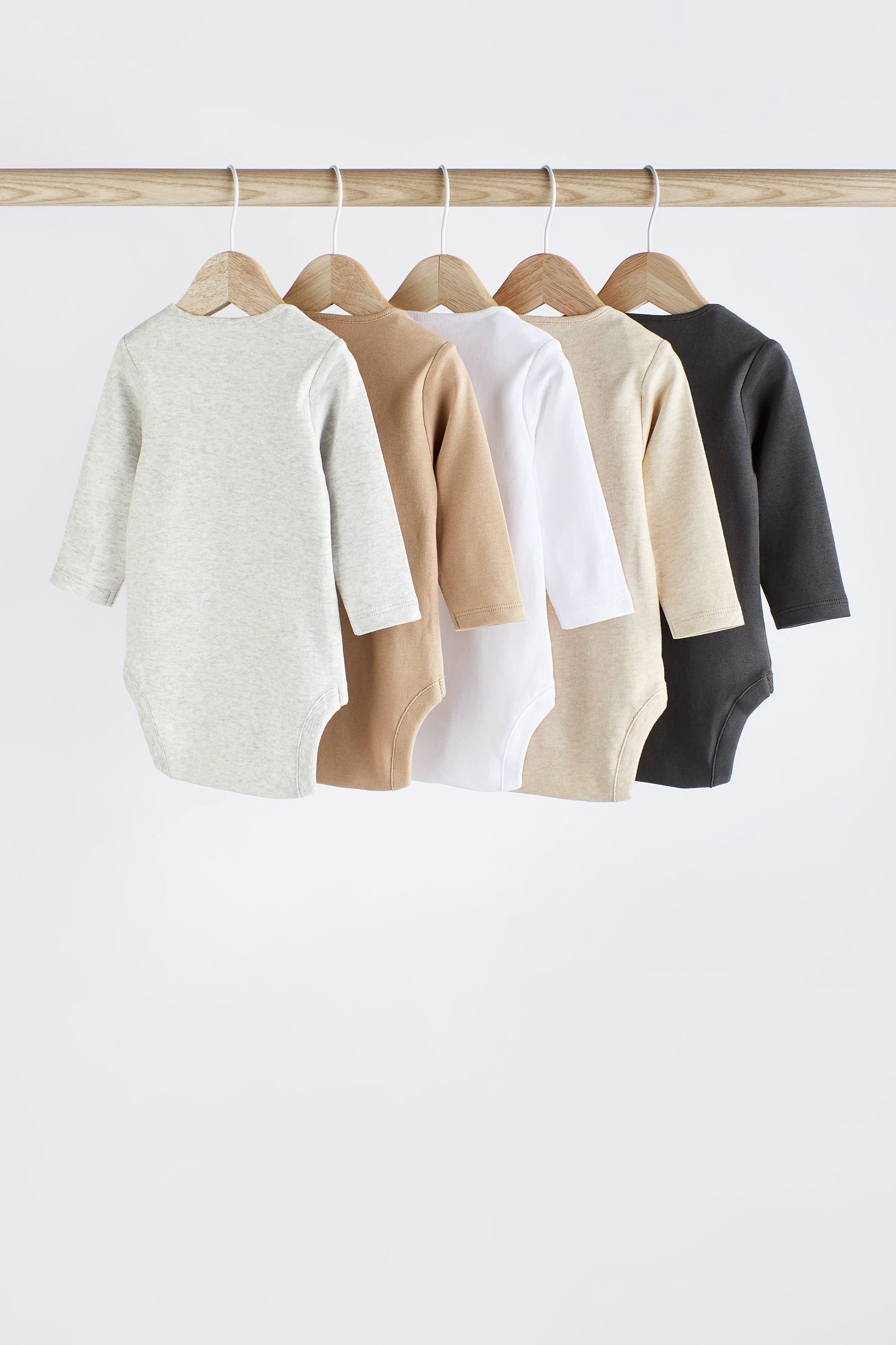 Next Langarmbody 5er-Pack Essential Baby-Bodysuits mit langem Arm (5-tlg)
