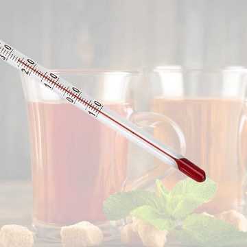 Lantelme Kochthermometer 24cm Teethermometer Glas, 1-tlg., mit stabiler Hülle