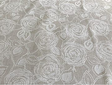 matches21 HOME & HOBBY Tischdecke Tischdecke LYDIA Rosen beige 147x250 cm Landhaus (1-tlg)