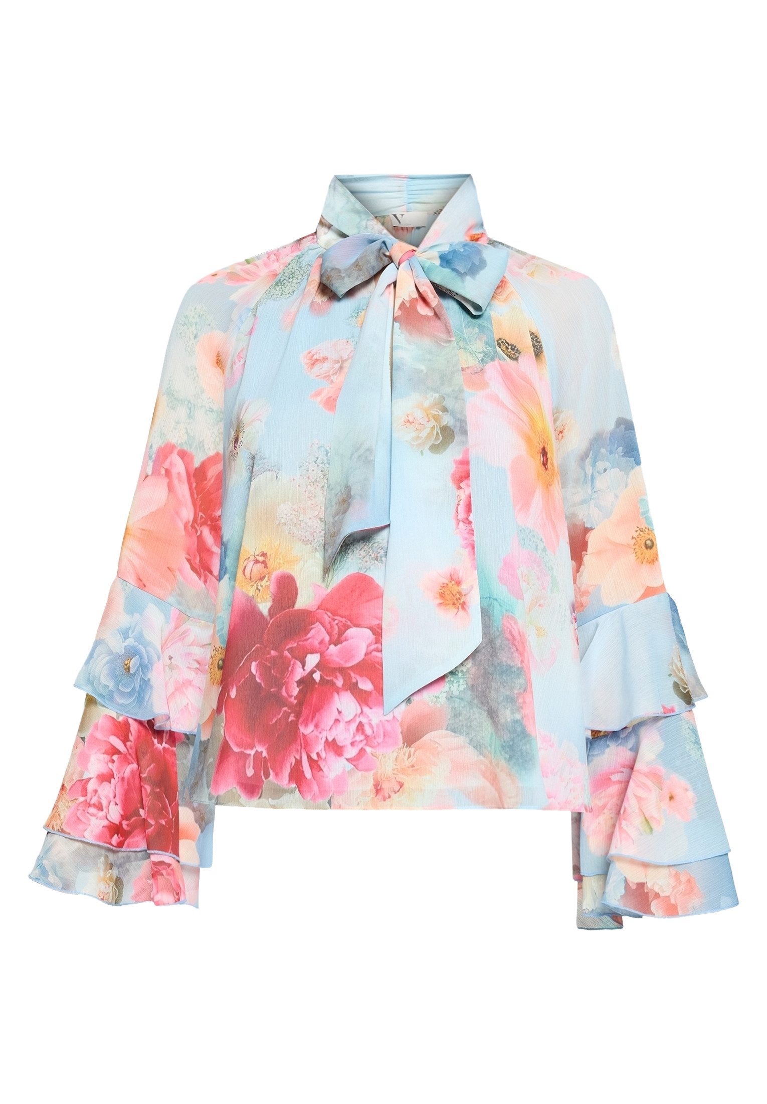 Chiffonbluse Damen mit Volant