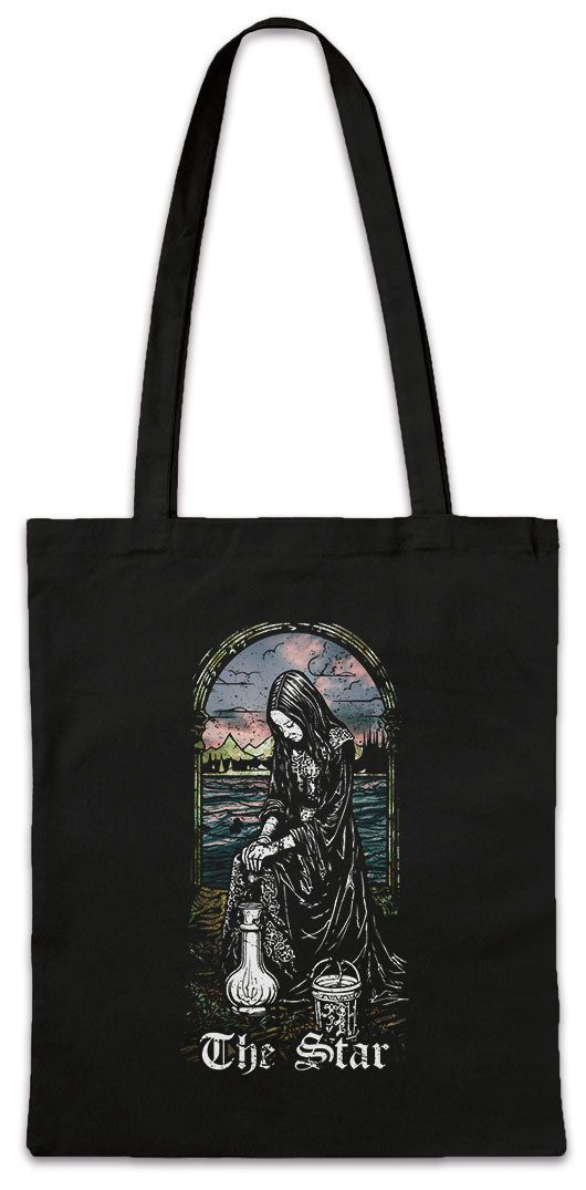 Beuteltasche Tarot B The Star Stofftasche Set Card Karte Deck Arcana Voodoo Major