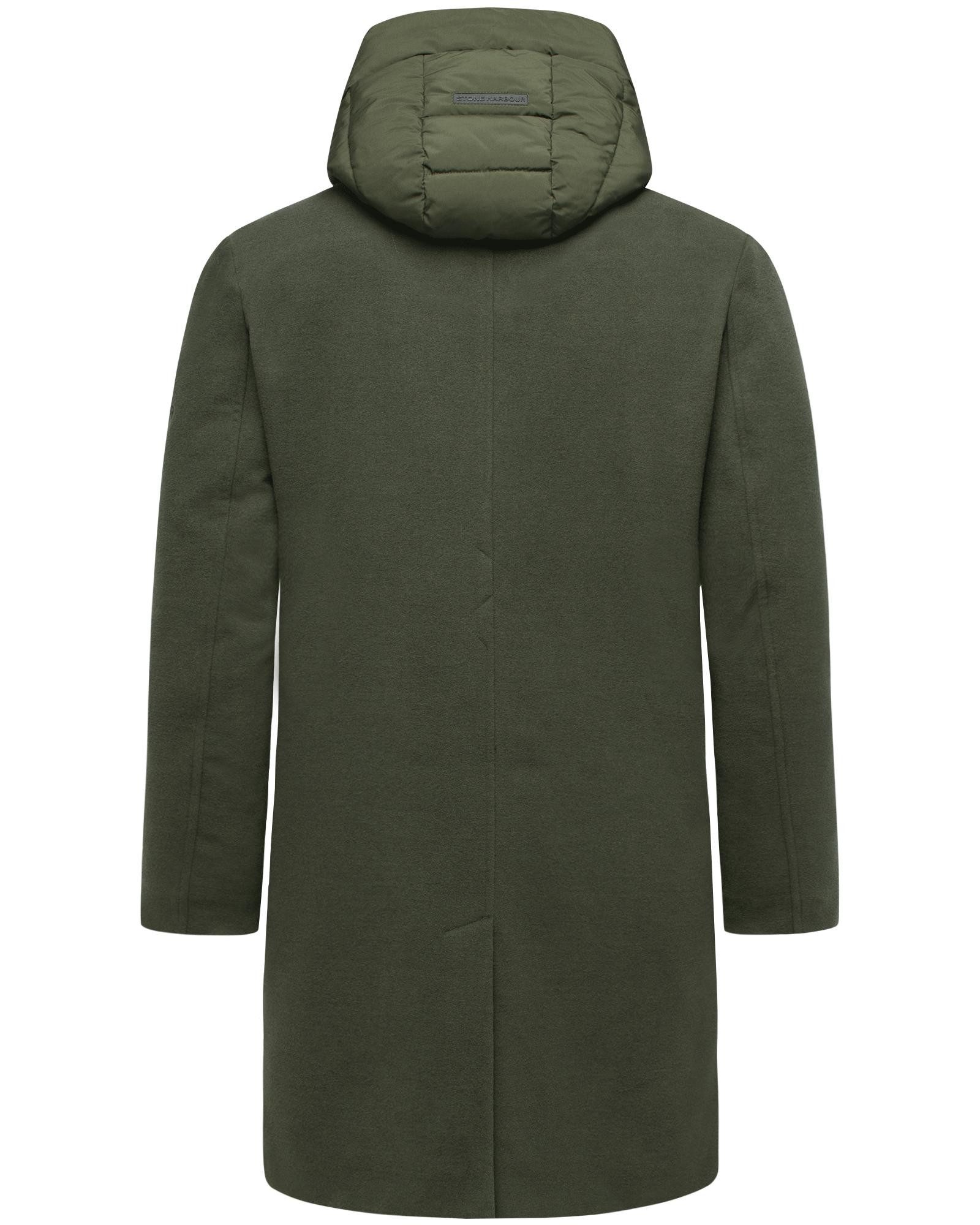 Stone Harbour Trenchcoat Thiagoo XX Kurzmantel in Wollmantel-Optik mit herausnehmbaren Inlay