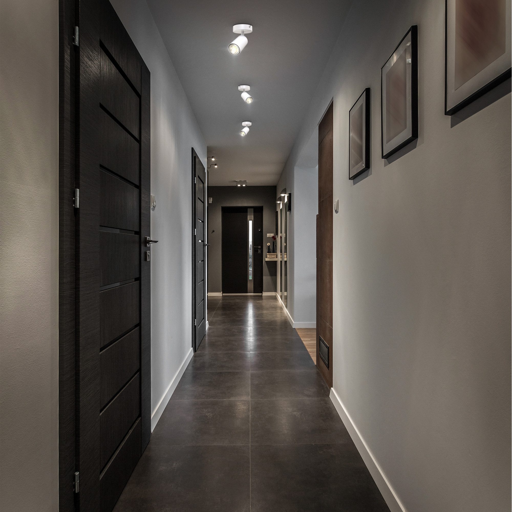 B.K.Licht Deckenleuchte LED Deckenlampe Wandleuchte Wohnzimmer, ohne Leuchtmittel, 1-flammig Lampe Wand Decke 230V Fassung GU10 Retro-Design Wohnzimmer