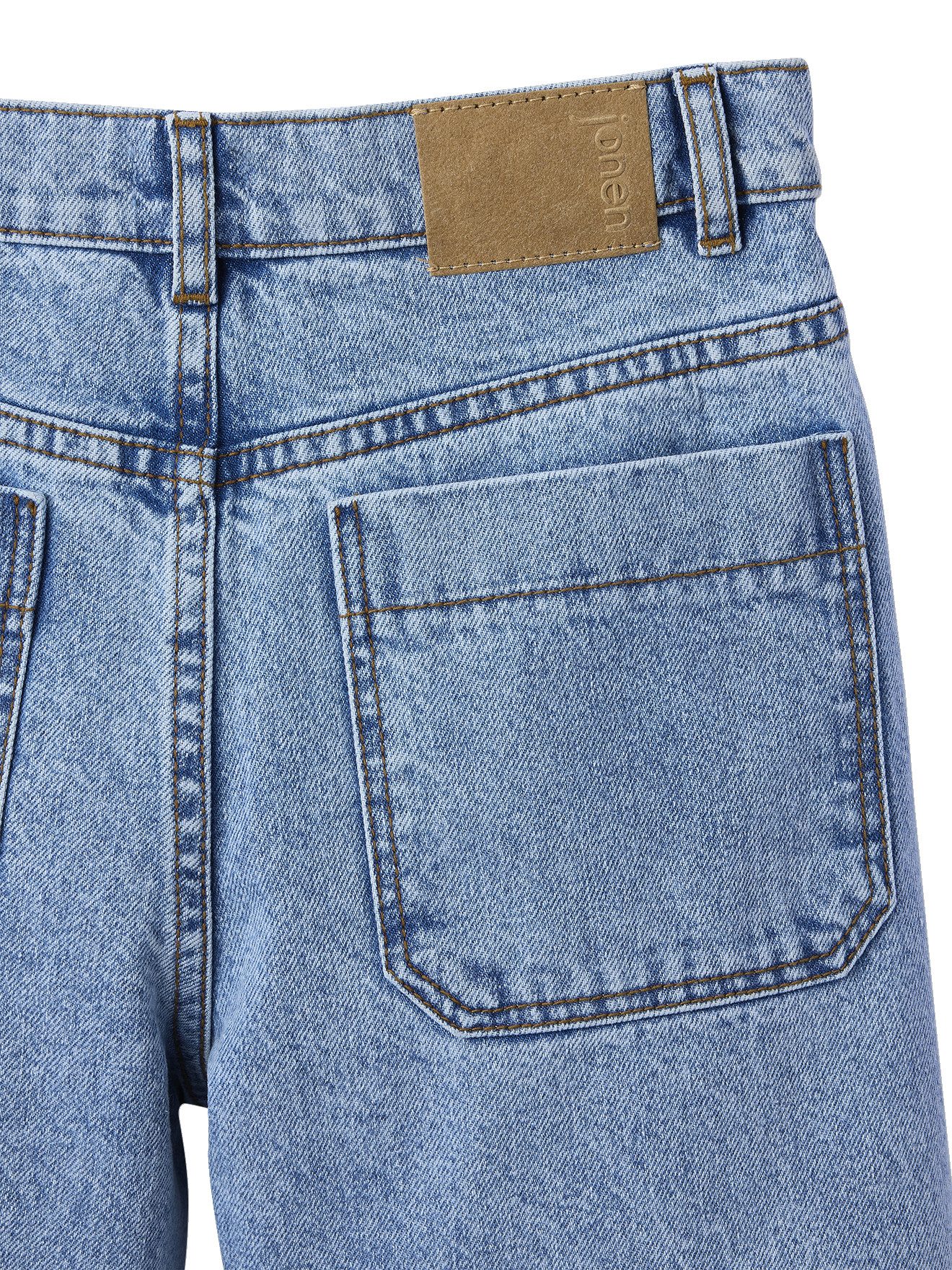 jonen Shorts Mädchen Jeans-Shorts mit Fransen
