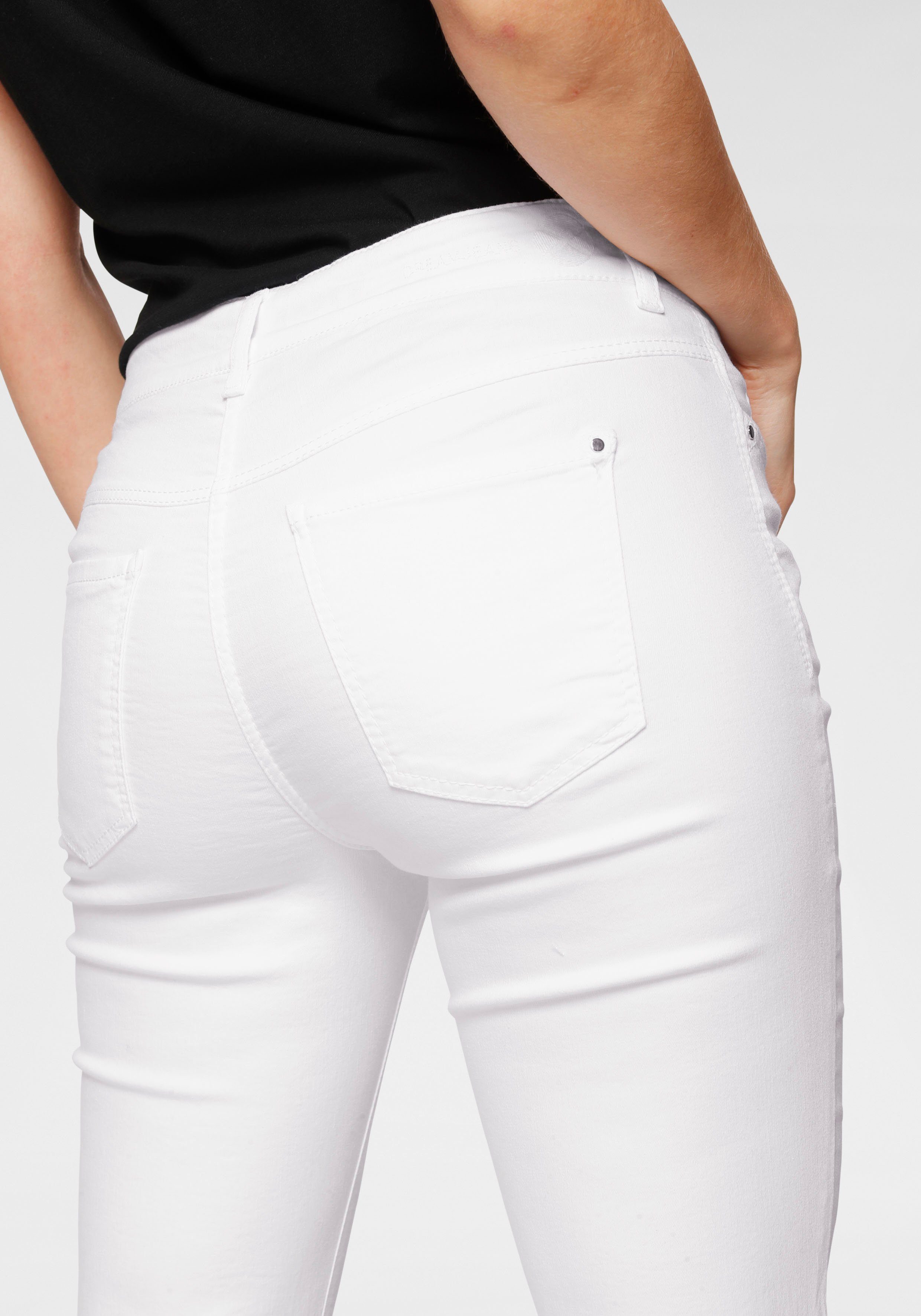 Dream den Stretch Stretch-Jeans MAC perfekten mit für white denim Sitz