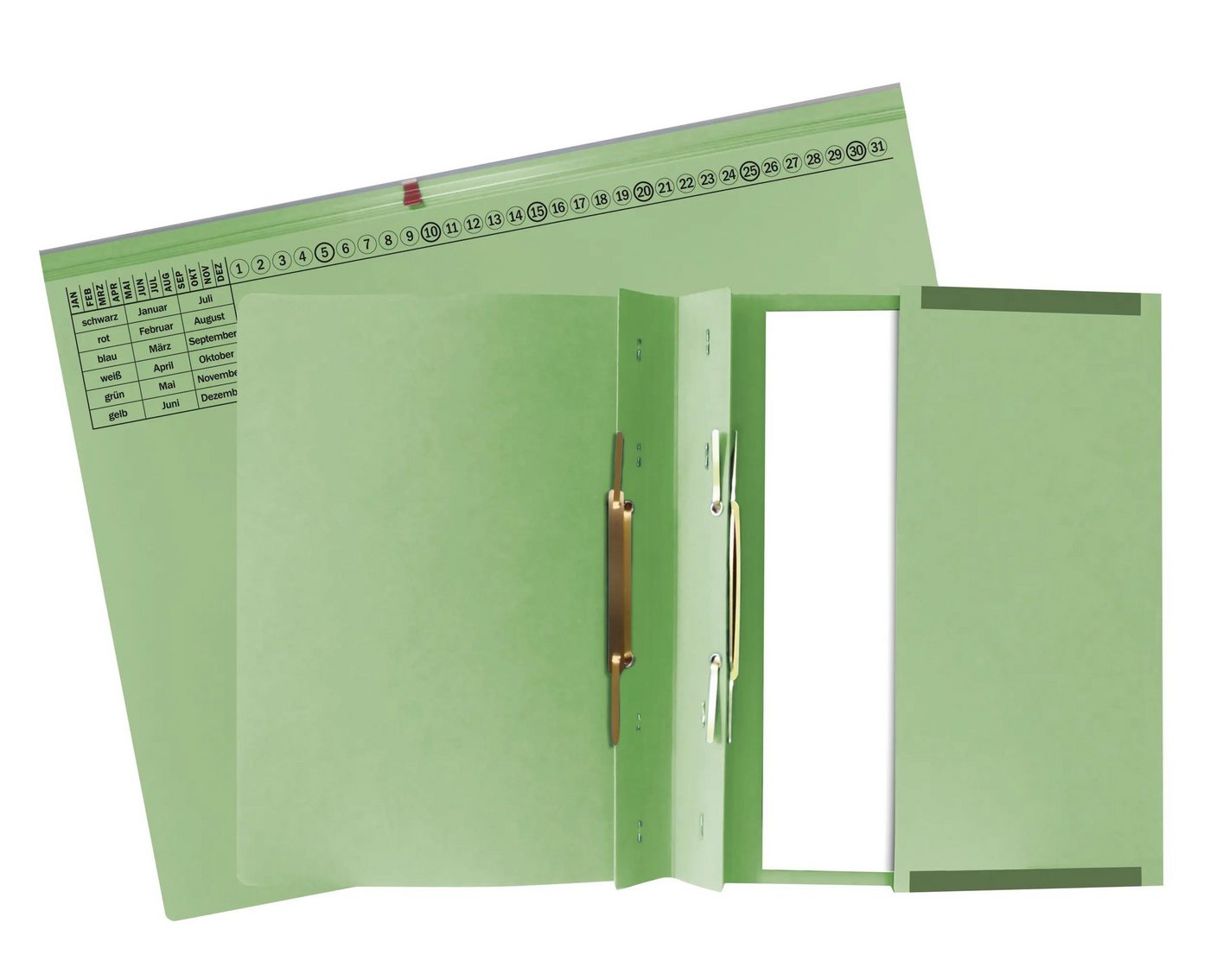Thumbnail - EXACOMPTA Organisationsmappe 25x Exaflex, Kanzlei Hängehefter, 2x Abheft, Links, Grün, 370325B, Kanzlei Mappen