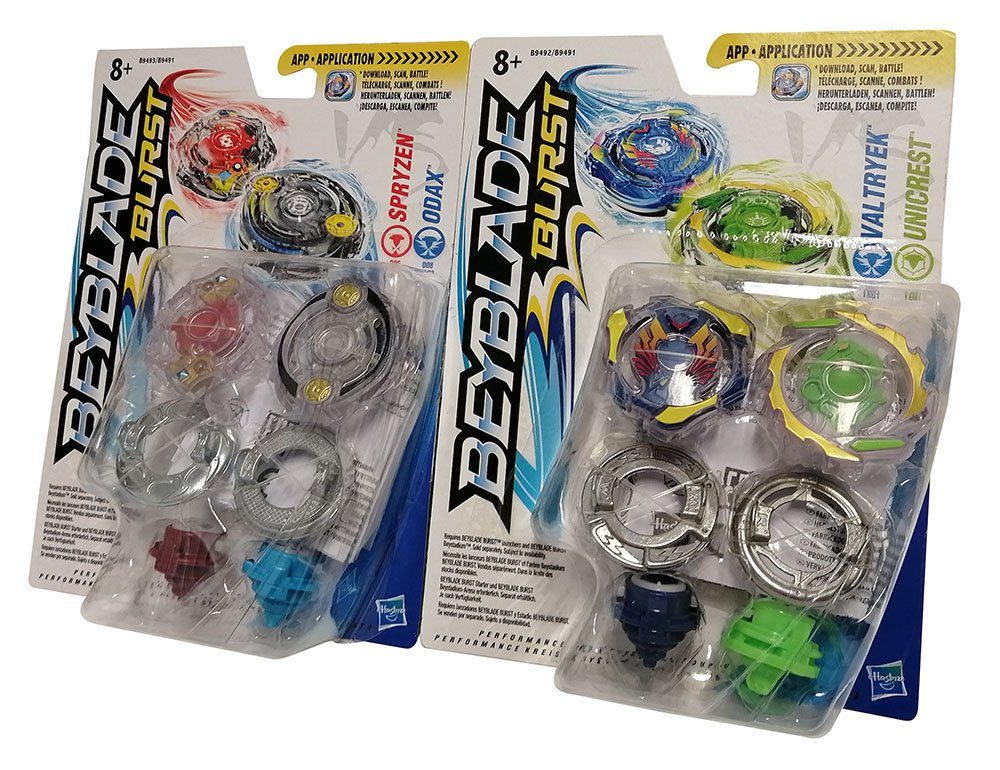 Beyblade Kreisel Beyblade Burst 2er Pack Spryzen Odax & Valtryek (Packung, 1 x Spryzen Odax & 1 x Valtryek Unicrest), 2 Kreisel