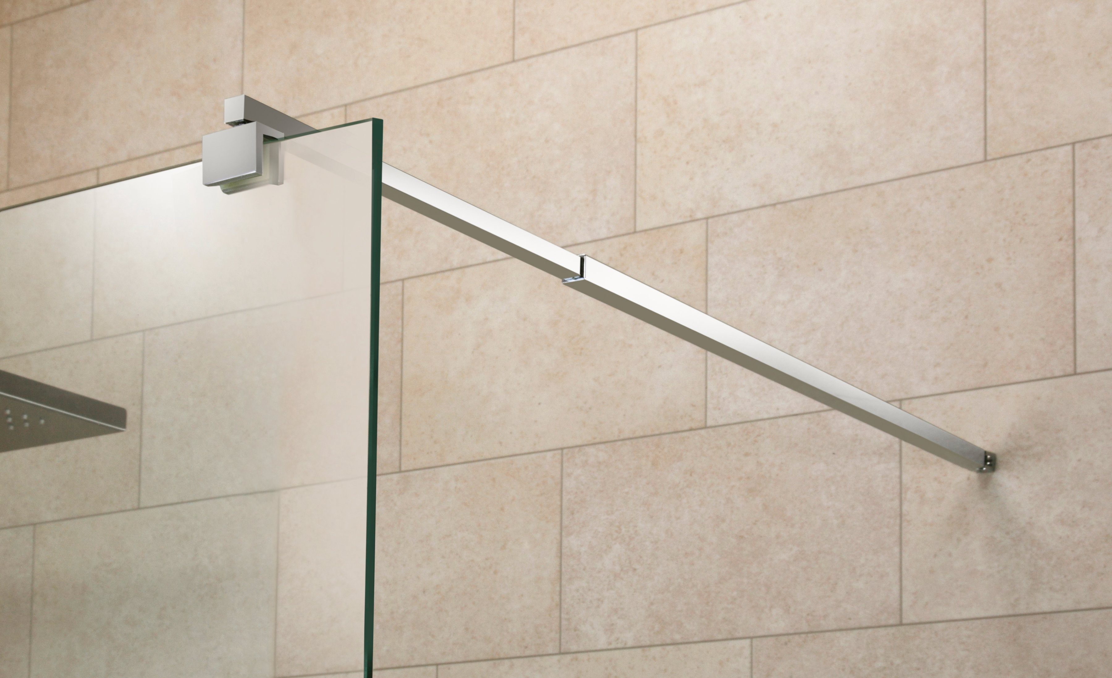 welltime Walk-in-Dusche Tropea light, Einscheibensicherheitsglas, Inklusive verstellbarem Wandarm