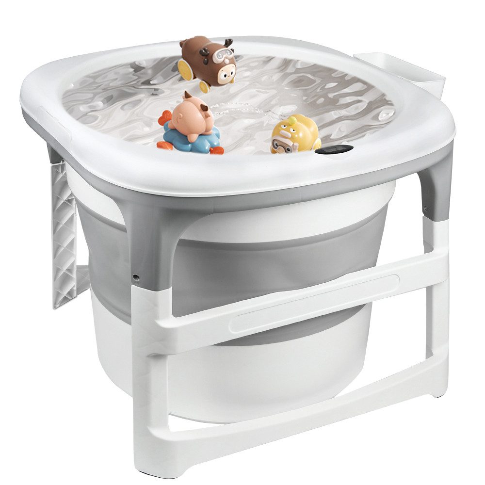 JEOBEST Babybadewanne Große Baby Badewanne Faltbar Kinderbadewanne (0-6 Jahre), (Tragbare Badewanne für Dusche, für Kleinkinder & Kinder)