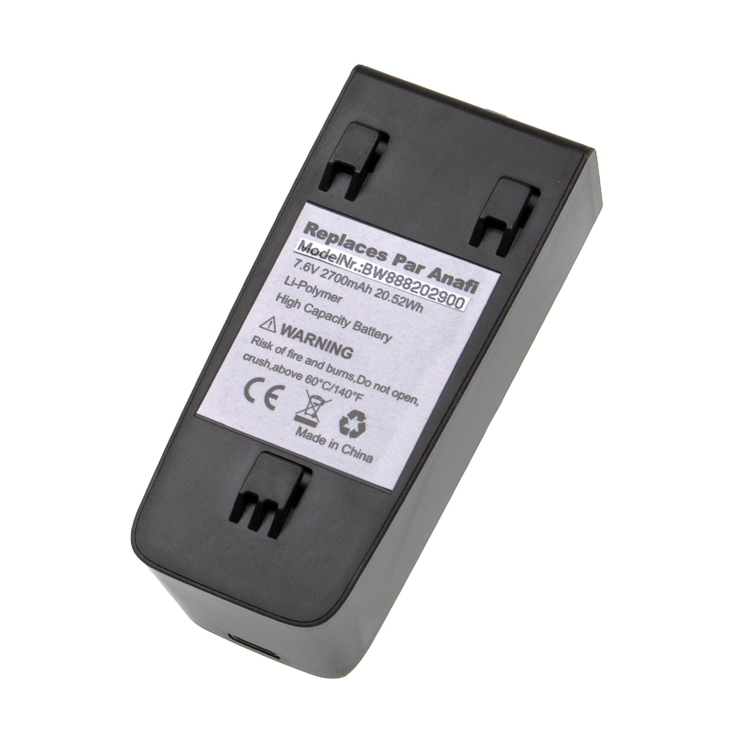 vhbw Ersatz für Parrot PF728000AA für Drohnen-Akku Li-Polymer 2700 mAh (7,6 V)