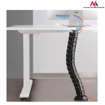 Maclean Kabelführung MC-768, Kabelschlauch für Schreibtisch mit Länge-Regulierung