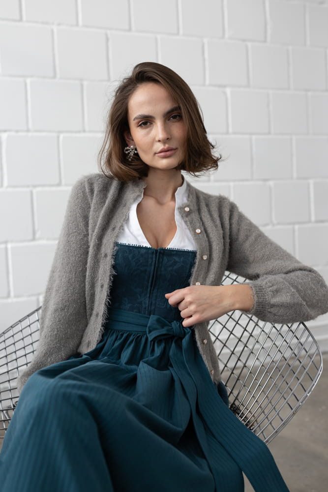 Madame Marie Dirndl Dirndl Thalora 80cm Länge blautanne günstig online kaufen