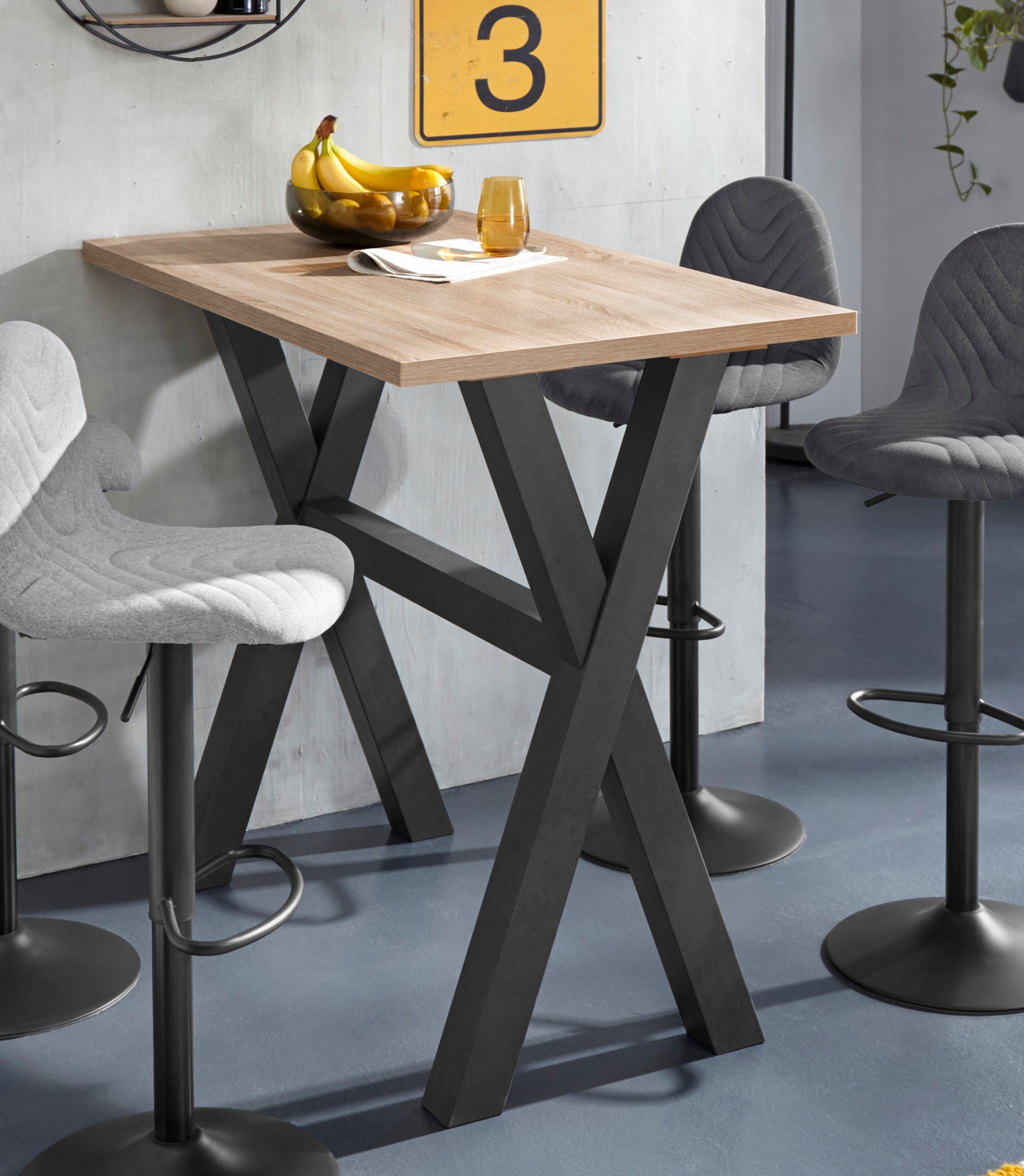 Mäusbacher Bartisch, Gestell in X-Form (Breite günstig online kaufen